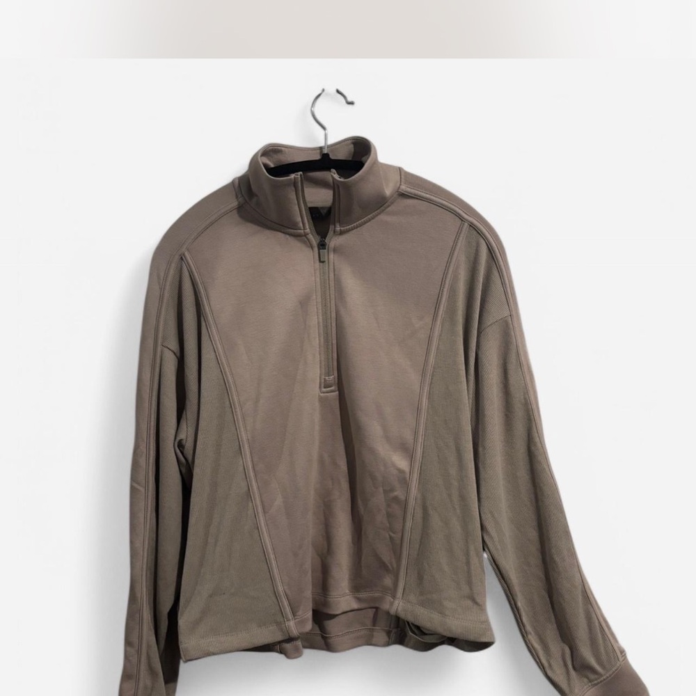 Tan/Beige Quarter-Zip Pullover